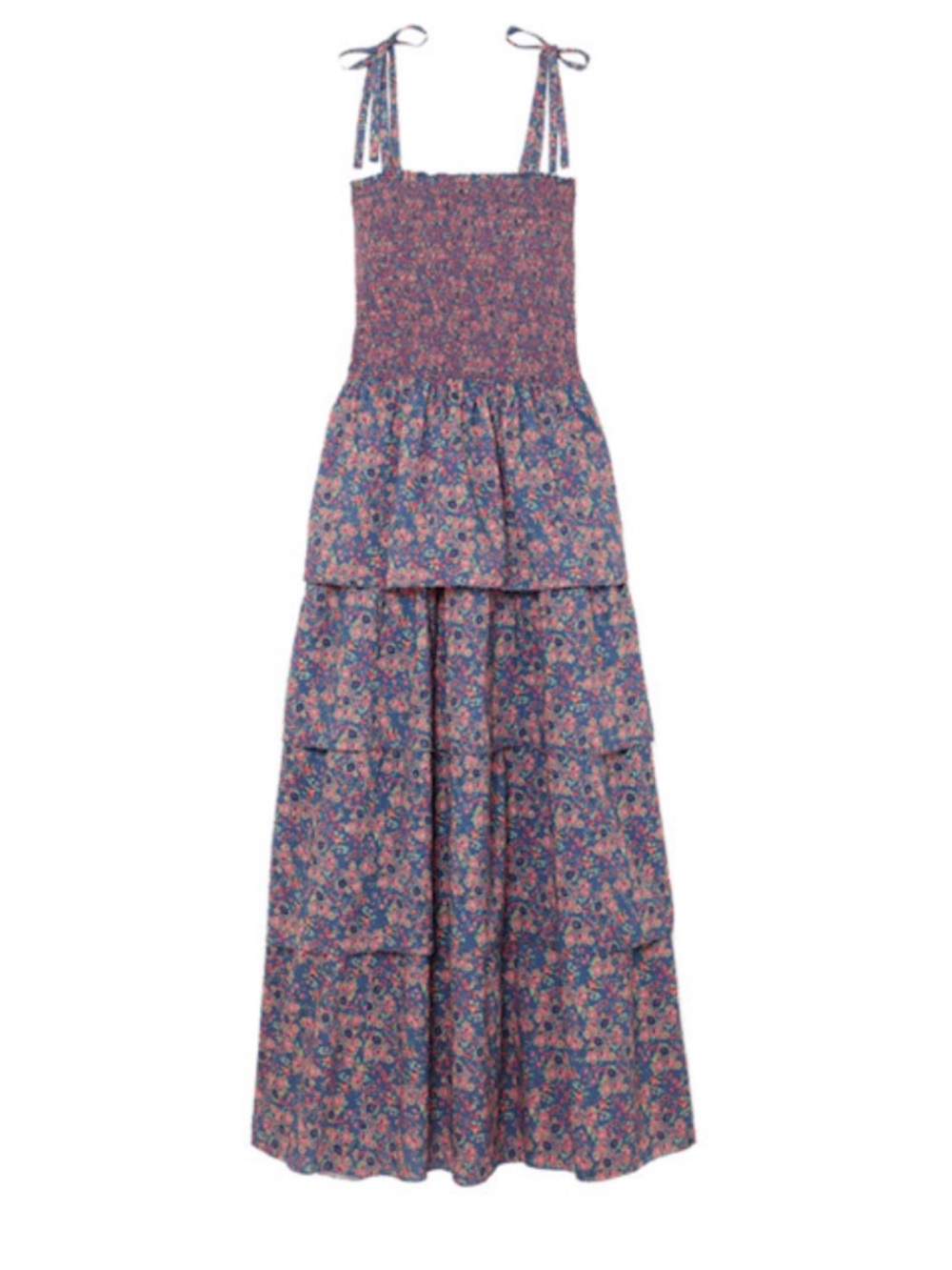Loveshackfancy Caressa Tiered Floral Cottage Farm Maxi Dress Women’s Sz Xs‎